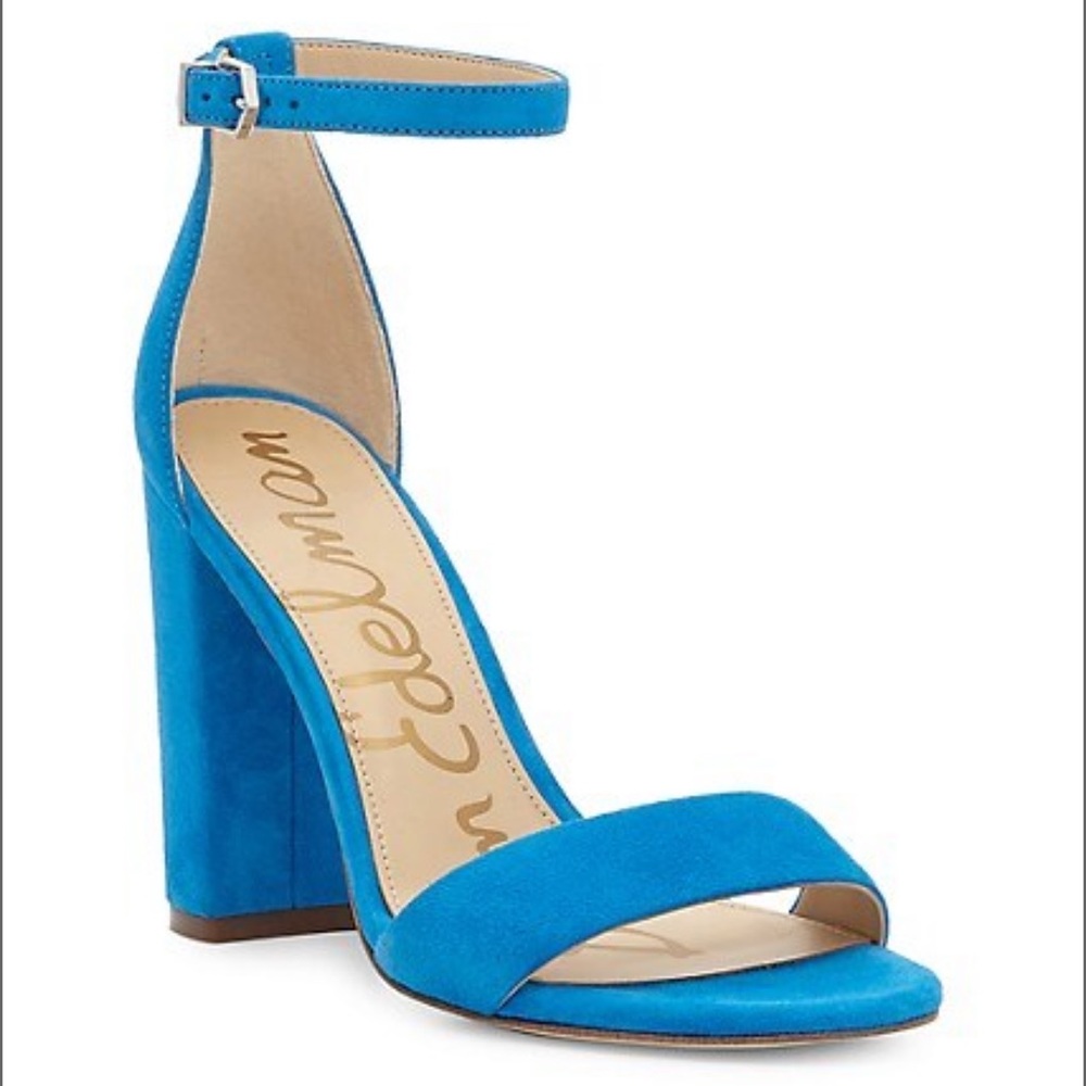 Blue Sam Edelman Yaro Suede Block Heel Sandal